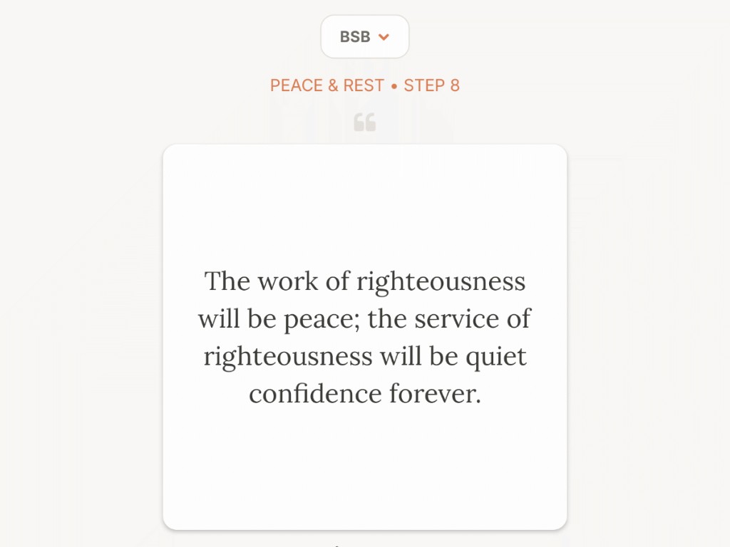 Daily verse reading with clear typography