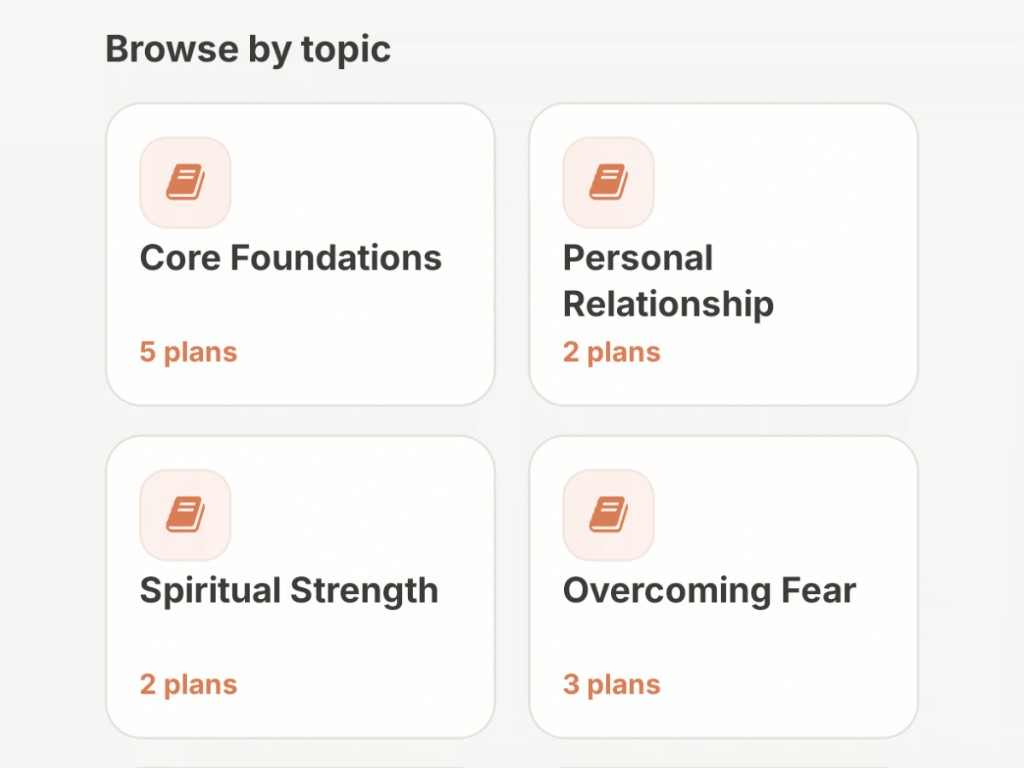 Browse Bible reading plans by topic